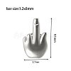 304 Stainless Steel Threadless Labret Stud WG1F35F-03-1