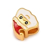 Christams Brass Enamel European Beads LS-KK-F922-03A-G-2