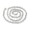 304 Stainless Steel Coffee Bean Chain Necklaces NJEW-I248-15P-2