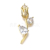 Rack Plating Brass Micro Pave Cubic Zirconia Pendants KK-G500-31B-03G-1