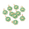 Rack Plating Brass Enamel Pendants X-KK-H431-10G-2