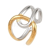 Adjustable 304 Stainless Steel Cuff Rings for Women LS-RJEW-B135-01GP-08-2