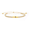 Summer Adjustable Brass Round Beaded Slider Bracelets for Women JD2335-2-1
