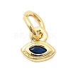 Brass Cubic Zirconia Charms KK-G554-02F-02-1