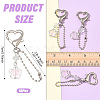 10Pcs Alloy Glass & 304 Stainless Steel Pendant Decorations HJEW-YW00532-3