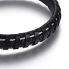 Leather Braided Cord Bracelets BJEW-E352-07G-2