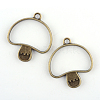 Rack Plating Alloy Open Back Bezel Pendants X-PALLOY-S047-35F-FF-1