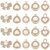 20Pcs 5 Styles Alloy Rhinestone Charms ALRI-FS0001-06-3
