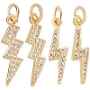 Beebeecraft 12Pcs 2 Styles Brass Micro Pave Cubic Zirconia Pendants ZIRC-BBC0001-54-1