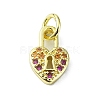 Brass Micro Pave Colorful Cubic Zirconia Pendants KK-H475-14G-07-1