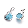 Synthetic Turquoise Pendants G-L512-N02-2