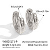304 Stainless Steel Star Hoop Earrings EZ1230-2-1