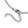 Tarnish Resistant Adjustable 304 Stainless Steel Curb Chains Necklaces Making AJEW-JB01214-01-3
