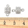 Brass Micro Pave Cubic Zirconia Connector Charms KK-U056-18P-3
