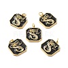 Rack Plating Brass Micro Pave Cubic Zirconia Pendants KK-M230-18G-1