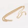 Brass Bead Chain Necklace Making NJEW-F151-01G-1