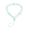 Frosted Round Spray Painted Glass Beaded Mobile Straps HJEW-JM00467-02-1