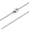 304 Stainless Steel Cable Chain Necklace NJEW-S420-007A-P-1
