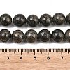 Natural Pyrite Beads Strands G-P303-01-8mm-16-4