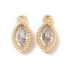 Brass Micro Pave Clear Cubic Zirconia Charmss KK-E068-VF226-2