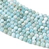 Natural Larimar Beads Strands G-K376-A03-4mm-4