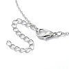 Plating Alloy Acrylic Pearl Pendant Necklaces NJEW-S424-02P-3