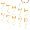 20Pcs 5 Style Brass Slide On End Clasp Tubes HJEW-PH02014-1