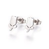 304 Stainless Steel Stud Earrings EJEW-L227-075P-2