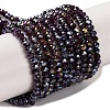 Baking Electroplate Glass Beads Strands DGLA-A039-J4mm-B22-1