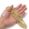 Electroplate Non-magnetic Synthetic Hematite Bead Strands X-G-Q466-6mm-01-5