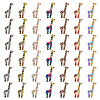 DICOSMETIC 42PCS 7Colors Alloy Pendants PALLOY-DC0001-64-1