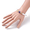 Evil Eye Lampwork Beads Stretch Bracelet BJEW-JB07222-01-3