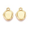 304 Stainless Steel Pendant Cabochon Settings X-STAS-T067-11G-1