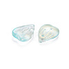 Transparent Spray Painted Glass Charms GLAA-S190-020A-04-3
