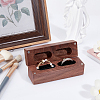 2-Slot Rectangle Black Peach Wood Couple Ring Box OBOX-WH0017-01C-4