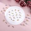 40Pcs 2 Colors Alloy Cubic Zirconia Pendants JX645A-4