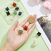 DICOSMETIC 12Pcs 6 Styles Natural Mixed Gemstone Copper Wire Wrapped Pendants G-DC0001-29-3