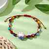 Adjustable Lanmpword Evil Eye Braided Bead Bracelet BJEW-JB11059-02-2