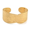 Real 18K Gold Plated 304 Stainless Steel Cuff Bangles BJEW-L695-001G-01-2