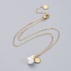 Glass Pearl Pendant Necklaces NJEW-JN02536-1