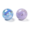 Printed & UV Plating Rainbow Iridescent Acrylic Beads X-OACR-O008-01-2