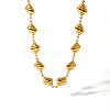 316L Surgical Stainless Steel Seashell Heart Link Chain Necklaces for Elegant European Style BF6500-4-2