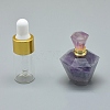 Faceted Natural Fluorite Openable Perfume Bottle Pendants G-E556-17A-1