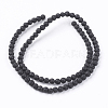 Natural Lava Rock Stone Bead Strands X-G-R193-18-4mm-2