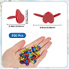 200Pcs Paint Spraying Heart Iron Fasteners Brads DIY-SP0003-38A-2