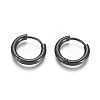 304 Stainless Steel Huggie Hoop Earrings EJEW-F111B-16mm-B-1