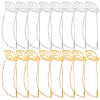 40Pcs 2 Styles Leaf Stainless Steel Round Tray Stick Lapel Pins JEWB-SC0001-75A-1