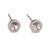 201 Stainless Steel Stud Earring Settings STAS-G174-22P-1