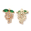 Brass with Glass Pendants KK-K333-67G-1