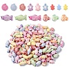400Pcs 5 Styles Craft Style Acrylic Beads MACR-YW0003-14-1